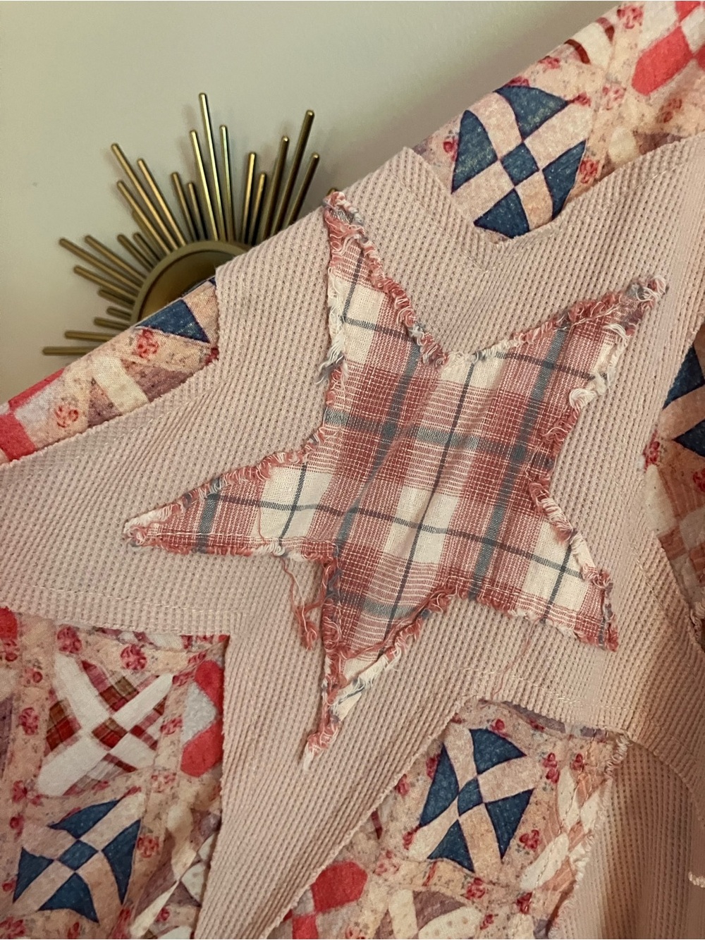 Oli & Hali Oversized Mixed Fabric Star Patched Top in Pink
NWOT - Picture 5 of 10